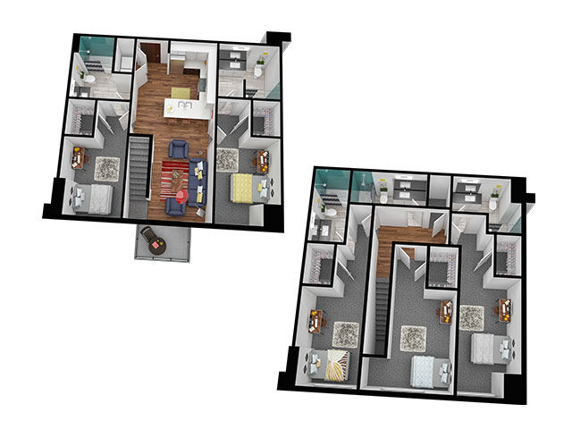 E1 Penthouse Floor plan layout