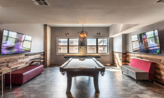 Billiards table at Rise at Northgate