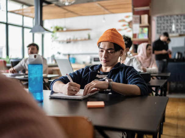 Person studying