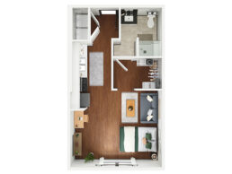 0-bedroom floor plan image