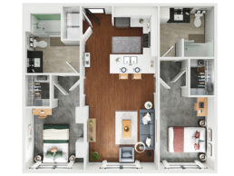 2-bedroom floor plan image