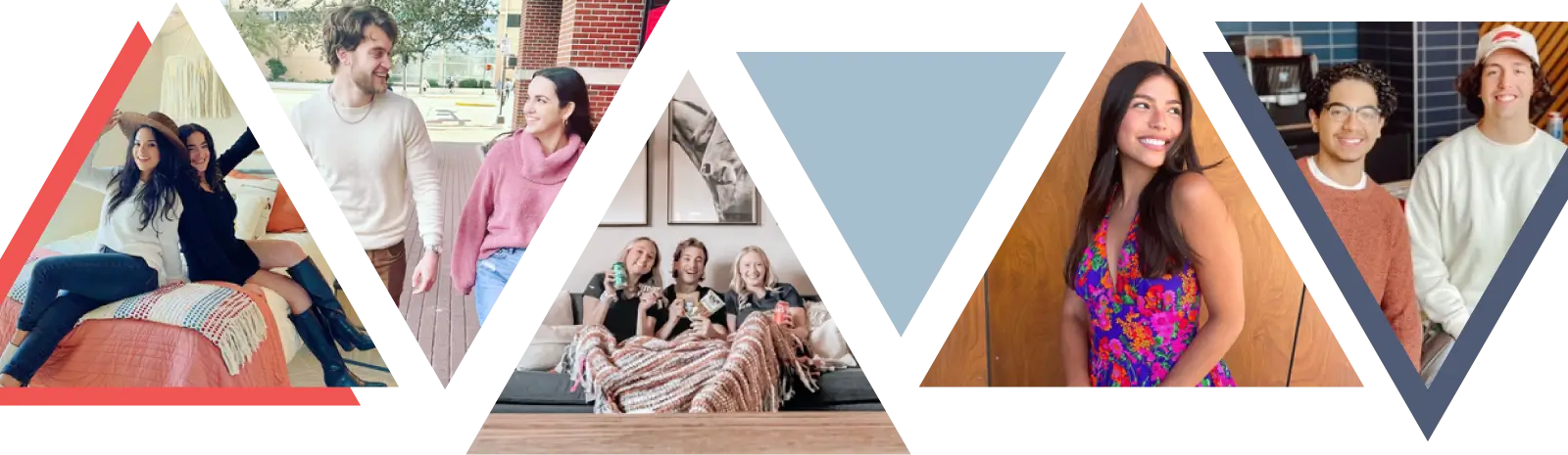 triangle pattern featuring lifestyle images