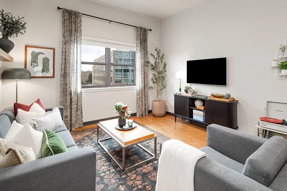 furnished living space