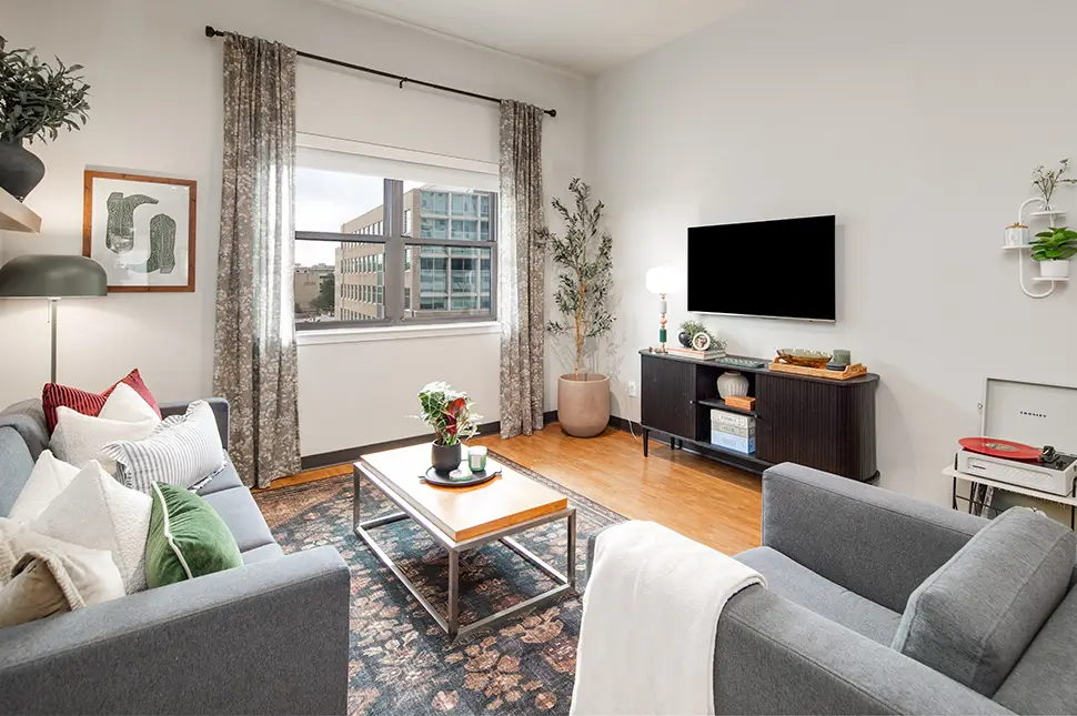 furnished living space